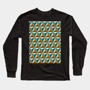 Geometric Triangles Pattern Art Long Sleeve T-Shirt